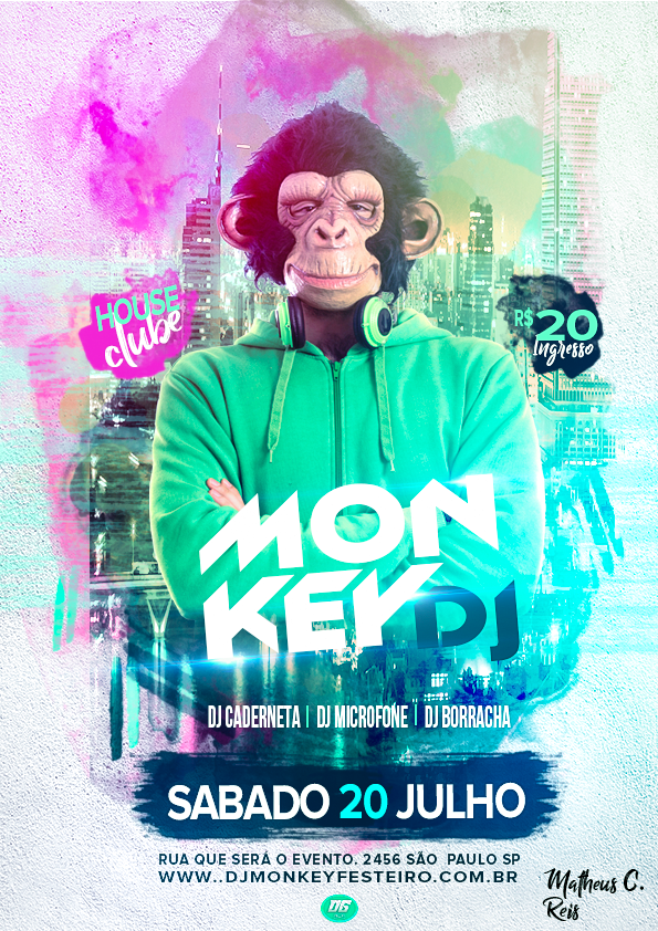 6 Flyer De Festa DJ Monkey